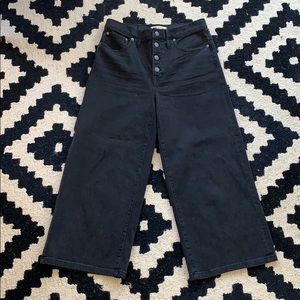 Madewell Wide Leg Crop Jean - Black